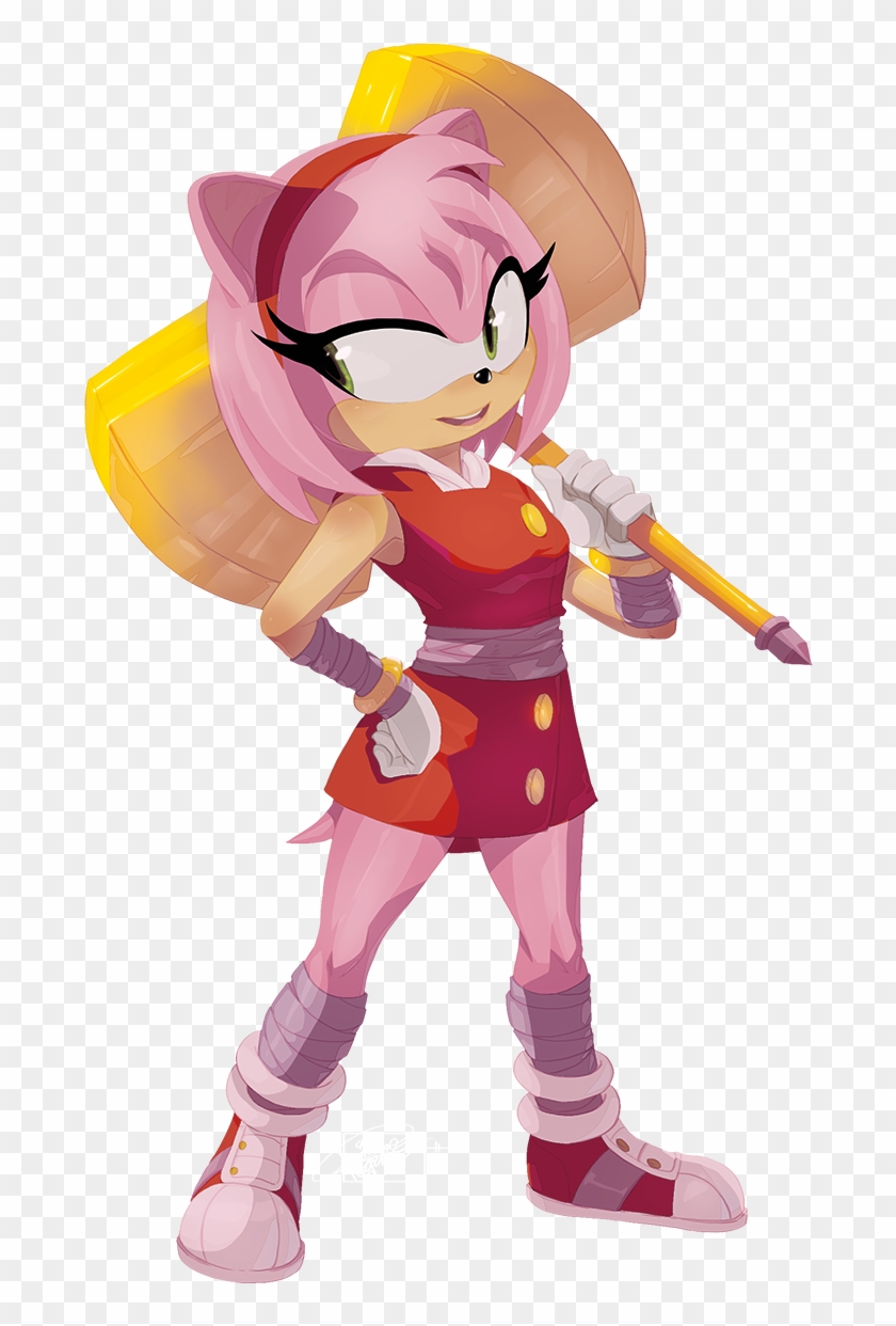 Check out this transparent Sonic Boom - Amy Rose with Hammer PNG image