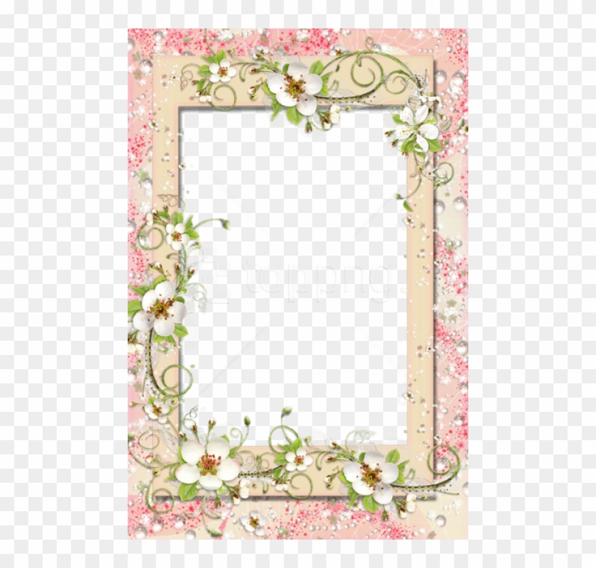 Frame With Flowers Png - Marcos De Flores Para Fotos Png, Transparent ...