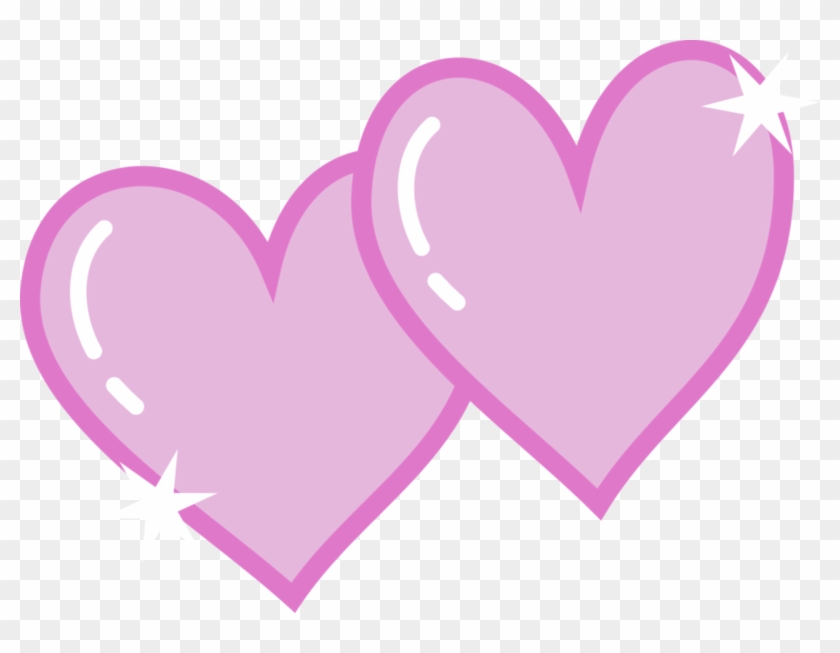 two pink hearts clip art