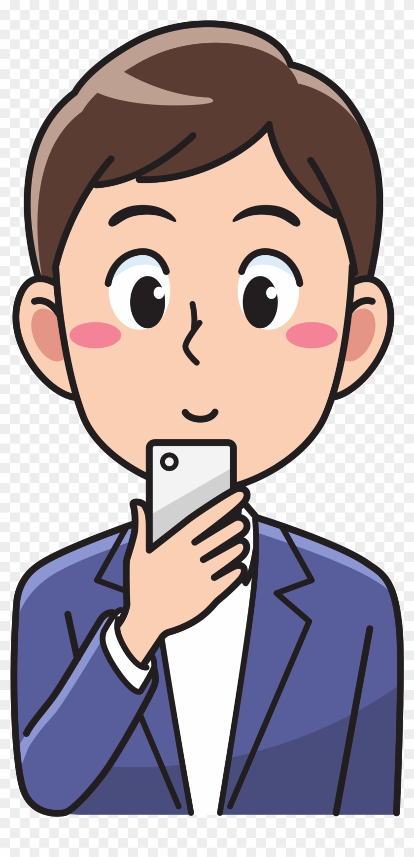 This Free Icons Png Design Of Man Using A Smartphone, Transparent Png ...