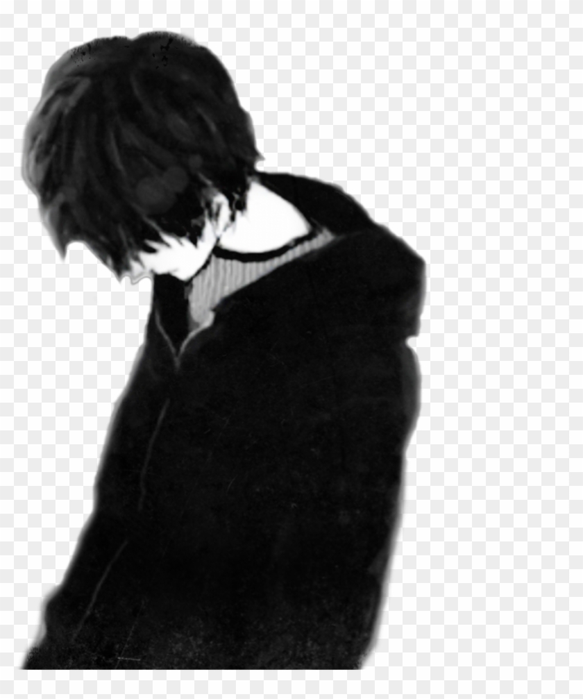 Sad Boy Black Only Me Anime Boy Depression Drawings Of A Boy Hd Png Download 801x927 1711005 Pngfind