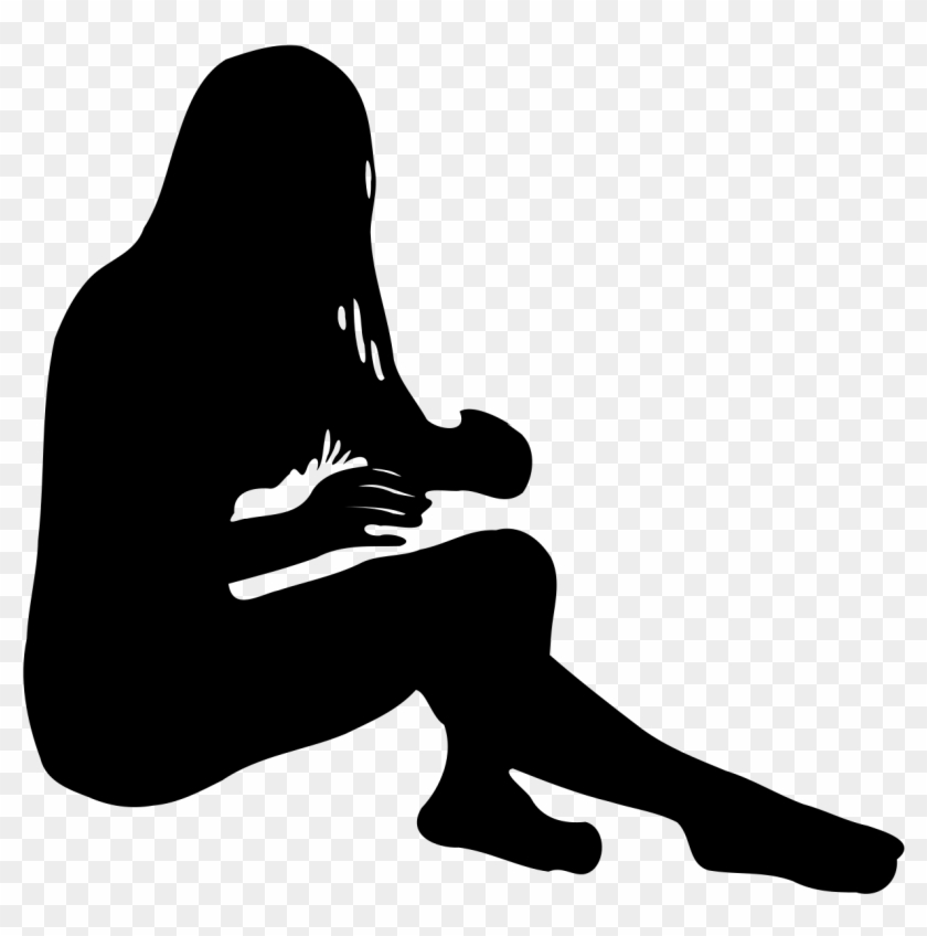 sitting silhouette png