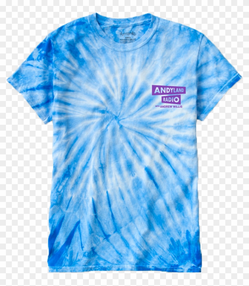 Official Andyland Radio Blue Tie Dye T-shirt Andyland - Shirt, HD Png ...