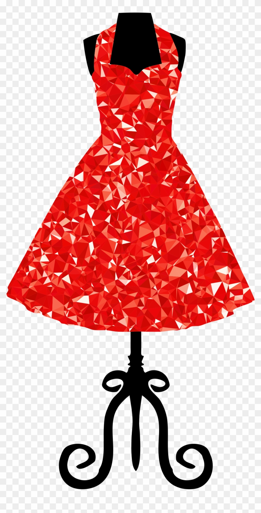 Clipart Ruby 1950s Vintage Dress - Vintage Dress Clip Art, HD Png ...