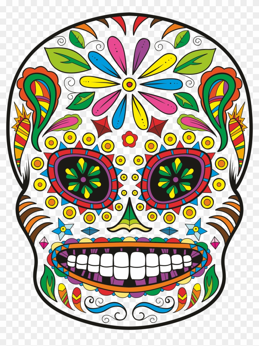 Sugar Skulls Black Background, HD Png Download - 1910x2461(#184233 ...