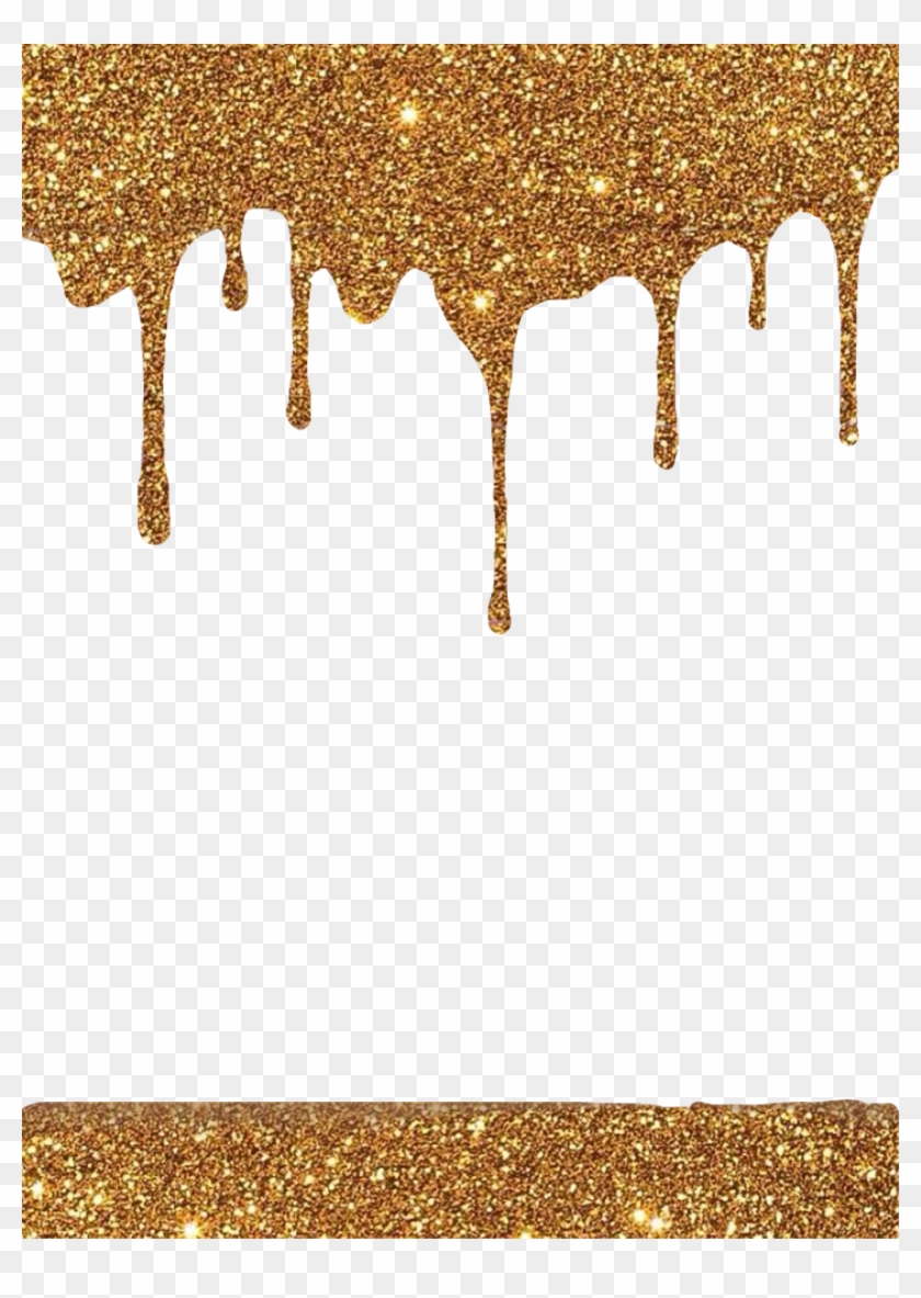 frame #overlay #gold #glitter #sparkle #dripping #drips, HD Png Download -  1024x1394(#1892080) - PngFind