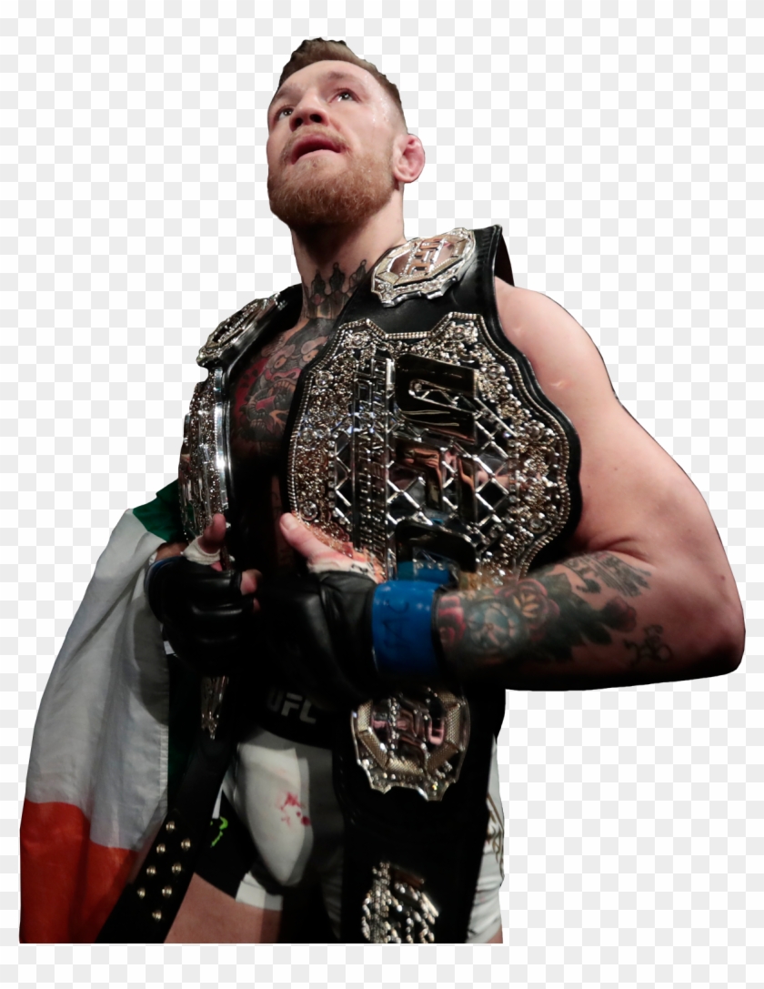 Conor McGregor Two Belts