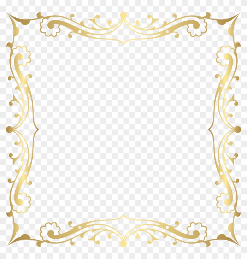 gold scroll border clip art