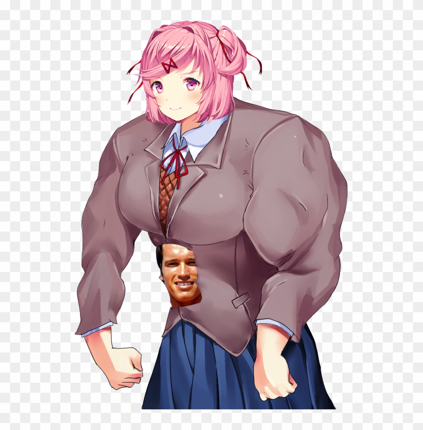 Edited Mediaarnold Schwarzenegger But He S Buffsuki S Doki Doki Literature Club Buff Natsuki Hd Png Download 545x774 1935 Pngfind