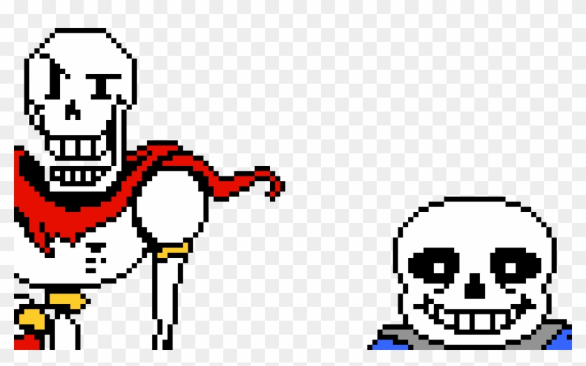 Sans And Papyrus Undertale Pixel Art Papyrus Hd Png Download 1090x630 Pngfind