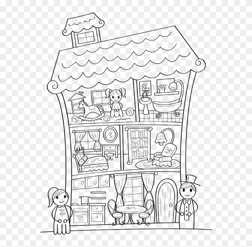 666 Unicorn Coloring Pages Doll House for Kindergarten