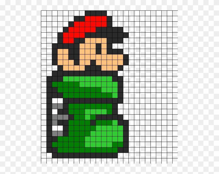 Mario In Green Tube - Pixel Super Mario Christmas, HD Png Download ...