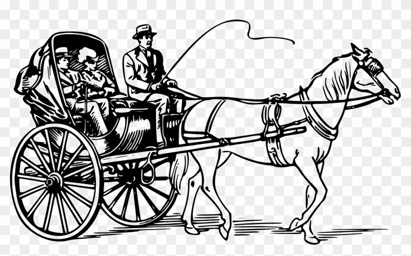 horse carriage drawing