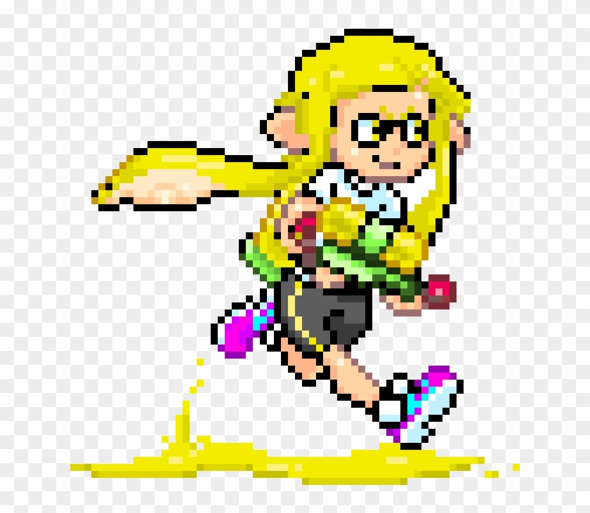 yellow inkling splatoon inkling pixel art hd png download 650x650 2042579 pngfind splatoon inkling pixel art hd png