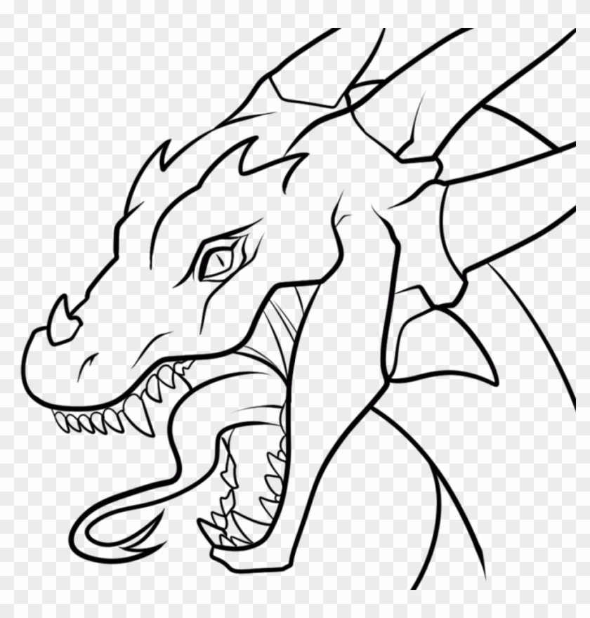 Download Dragon Head Coloring Pages 4 By Shannon - Ender Dragon Drawing Easy, HD Png Download - 1024x1024 ...