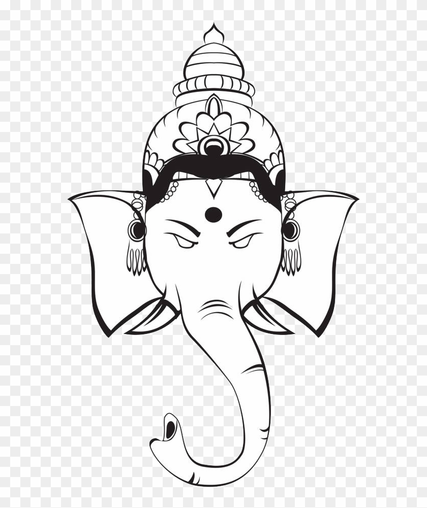 Ganesha Hinduism Deity Symbol Clip Art Black - Ganesha, HD Png Download ...