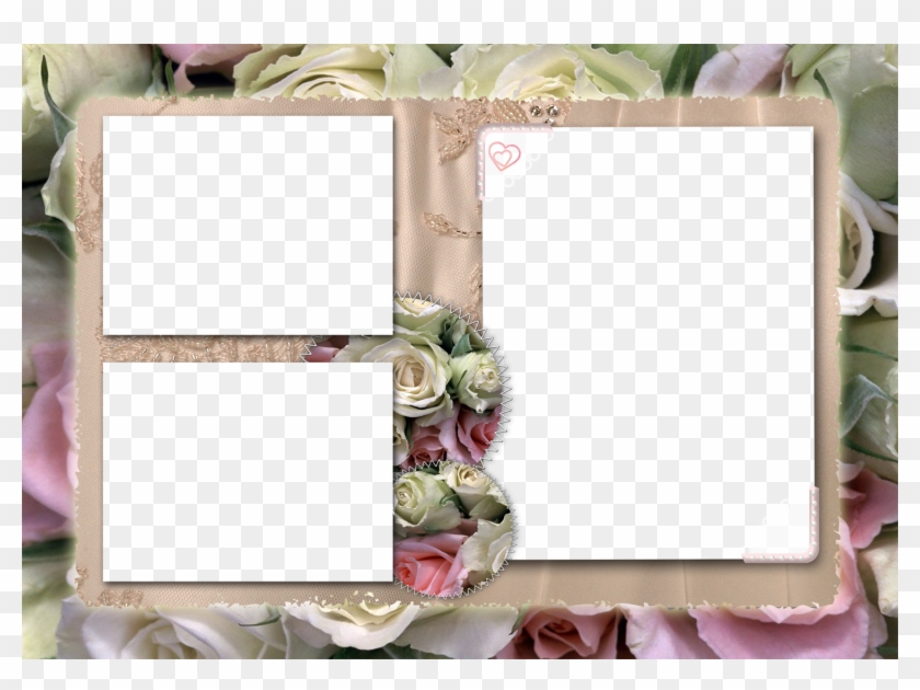 Wedding Frames Images Photoshop Collage 47478 - Flower Background Photo  Frame, HD Png Download - 1500x1055(#2110263) - PngFind