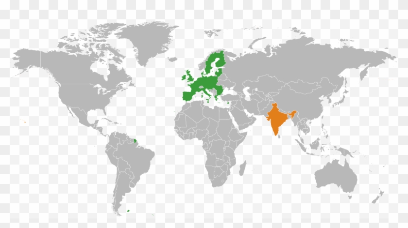 Map Of Europe And India India European Union Relations   Japan And Europe Map, HD Png 