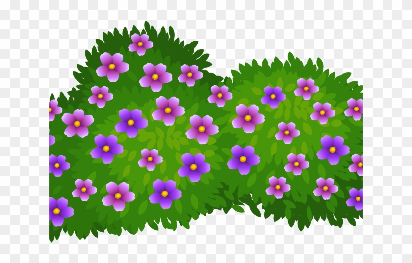 Bushes Clipart Flowering Bush - Rose Bushes Clipart Png, Transparent ...