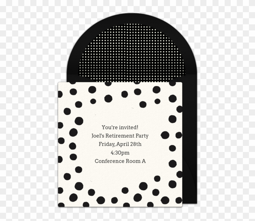 Black White Dots Online Invitation Black And White Theme