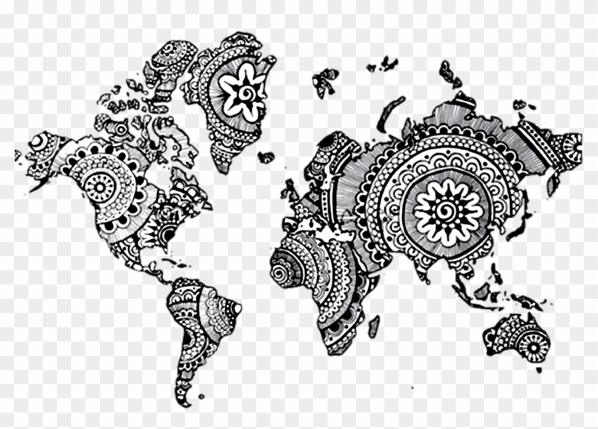 Download World Mandala Drawing Henna Map Free Clipart Hd Clipart Maps Mandala Hd Png Download 1200x902 2162861 Pngfind