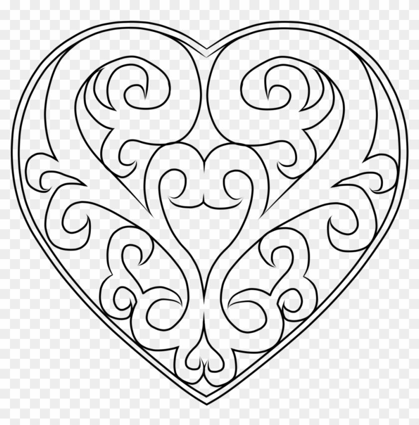 heart locket drawing