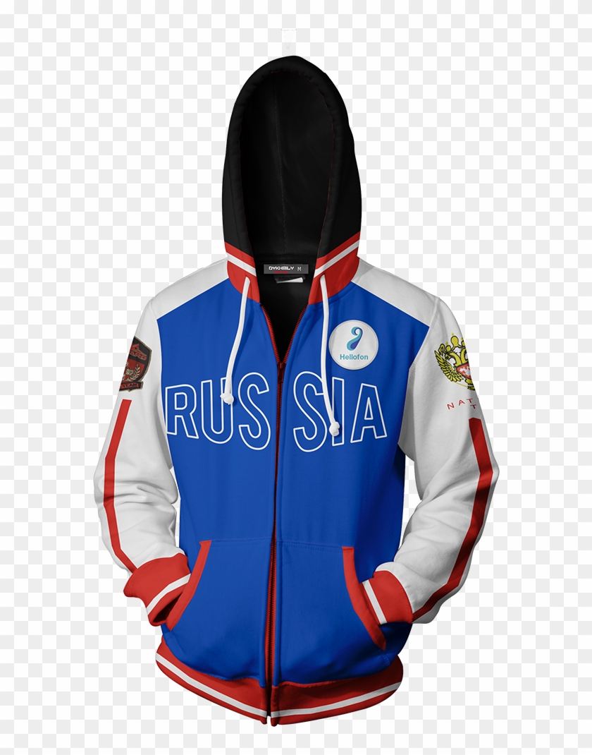 Anime Yurio Suit Zip Up Hoodie Fullprinted Zip Up - Sweatshirt, HD Png