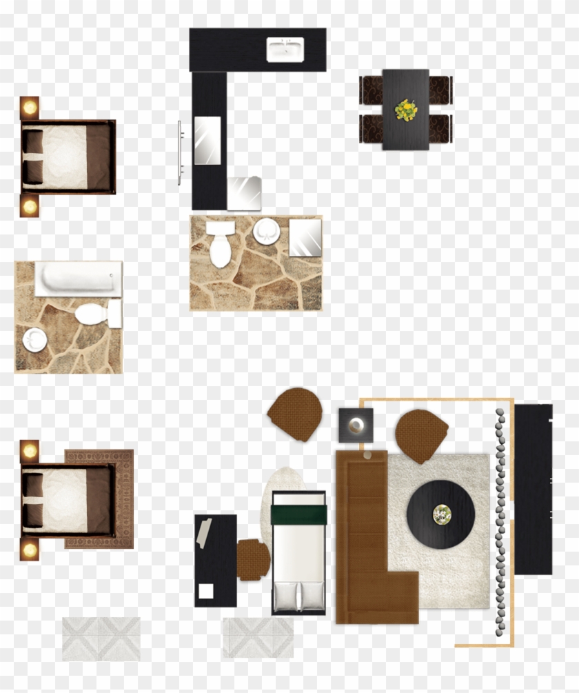 Living Room Top View Furniture Png
