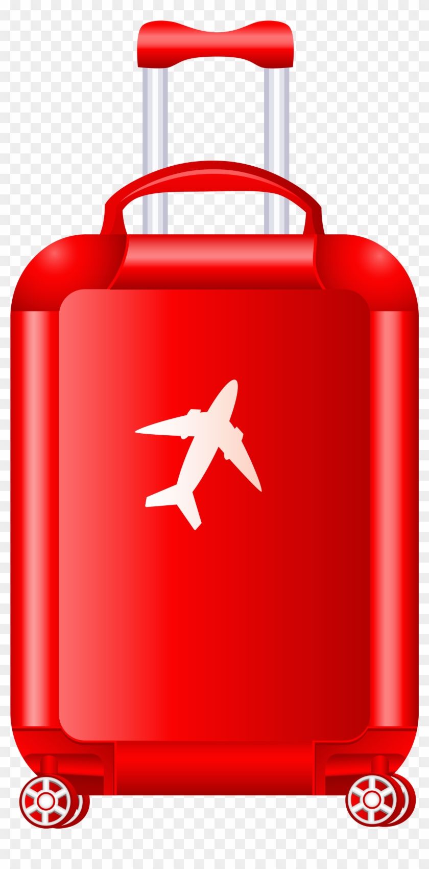 Red Trolley Suitcase Png Clipart Image - Luggage Clipart Transparent ...