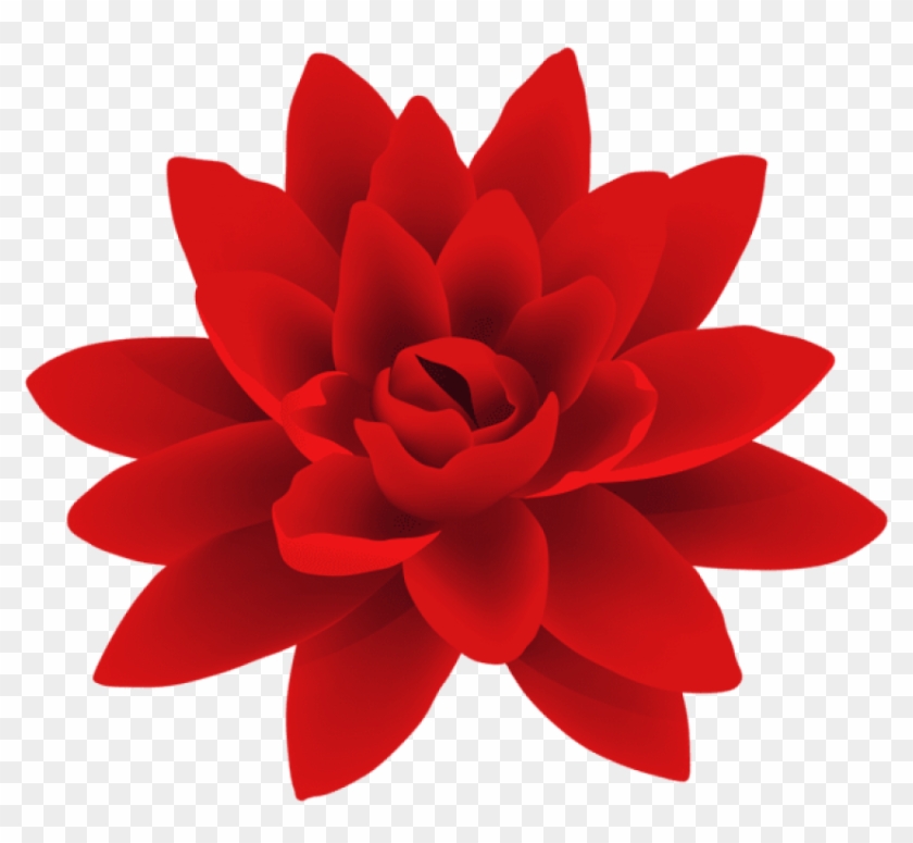 Free Png Download Red Flower Png Deco Png Images Background - Flower Png,  Transparent Png - 850x744(#222366) - PngFind