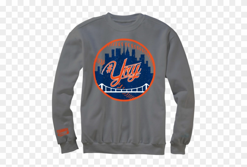 Chinx Yay Mets Crew Neck - Long-sleeved T-shirt, HD Png Download ...