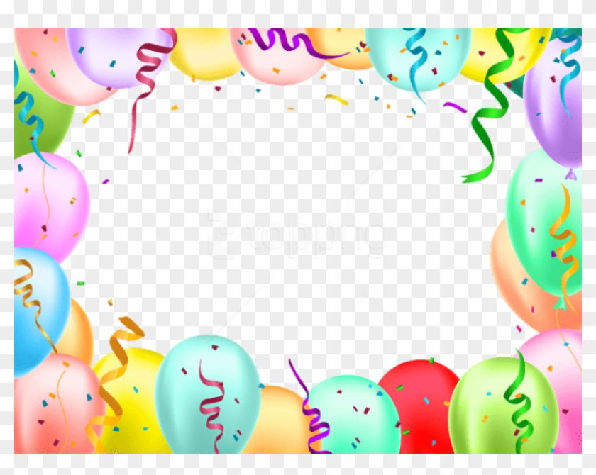 birthday balloon border clipart