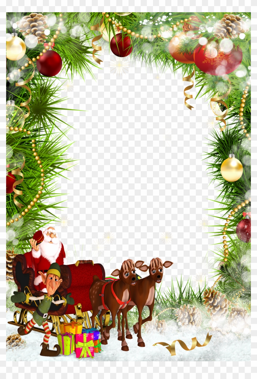 Christmas Frame Transparent Transparent Background - Transparent Background  Christmas Frame, HD Png Download - 1750x2500(#2226946) - PngFind