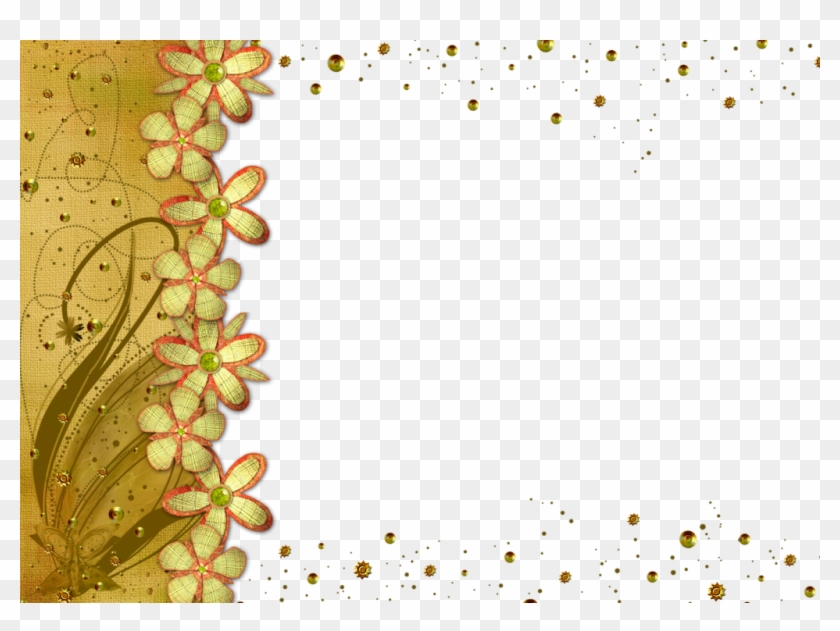 Gold Flower Frame Png Transparent Picture - Transparent Background Frame  Flower, Png Download - 1024x721(#2261642) - PngFind