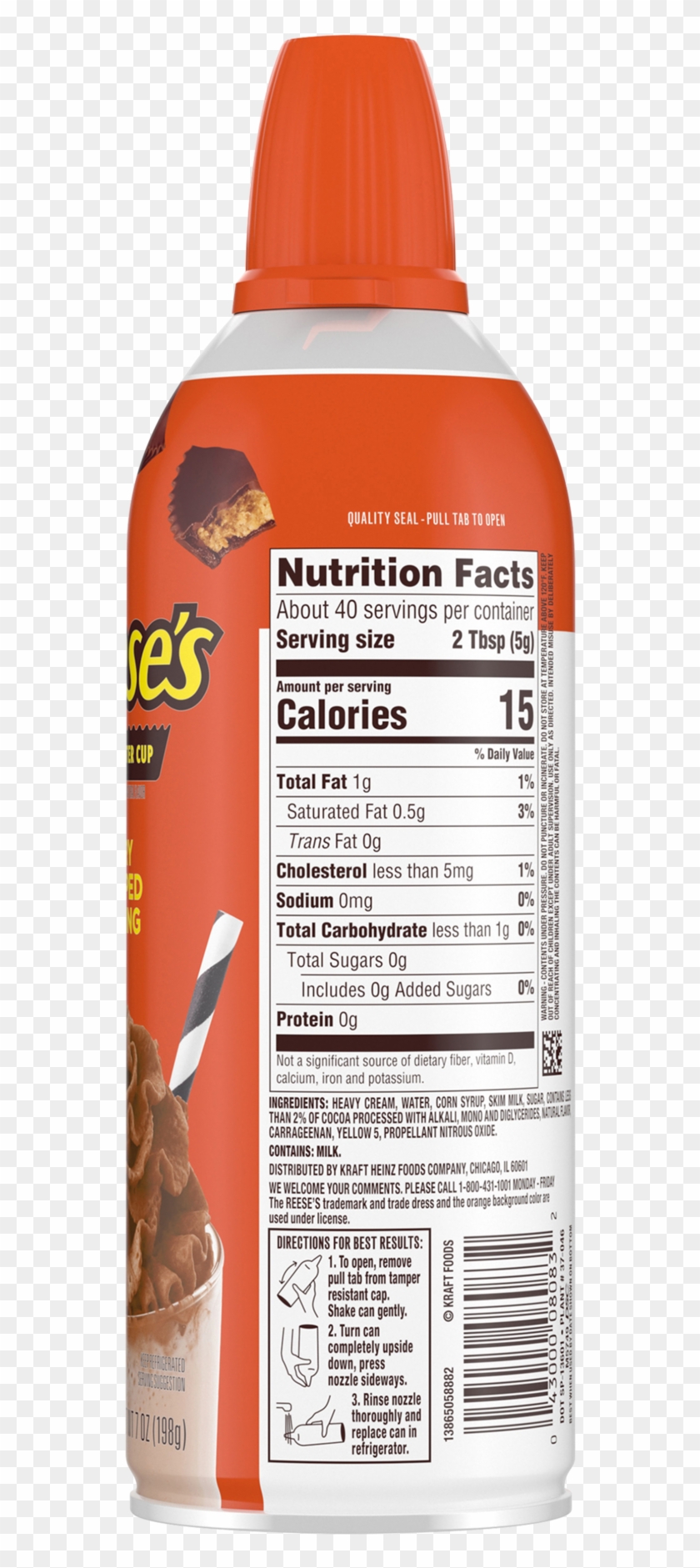 Reeses Whip Cream Nutrition Facts HD Png Download 1800x1800 2264288 PngFind