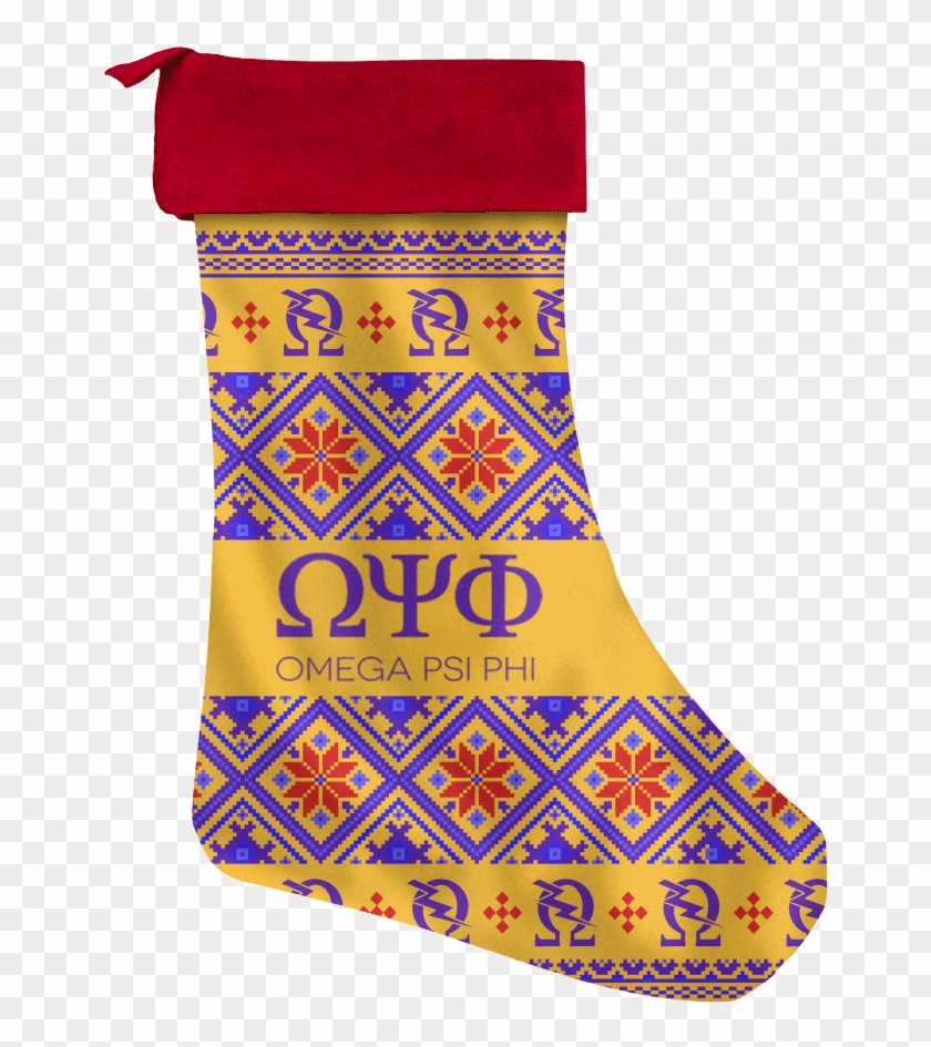 Omega Psi Phi Christmas Stocking Unique Greek Store Christmas