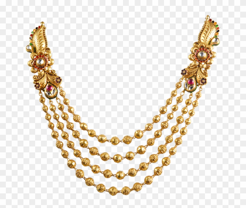 Antique Design Layer Necklace - Necklace Gold Jewellery Design, HD Png ...