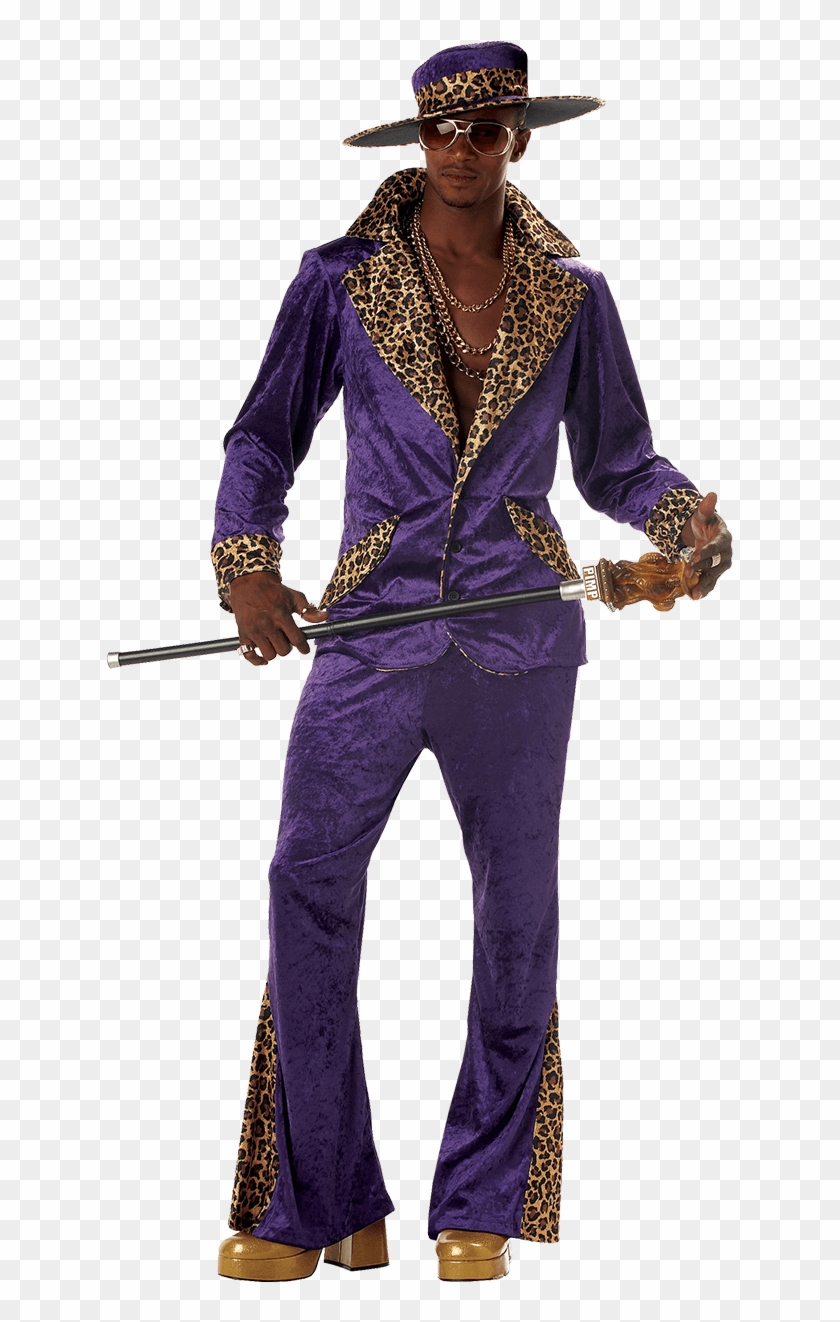 Purple Pimp Costume Hat Accessory | adult | unisex | Black/Purple/Beige | One-Size | Fun Costumes