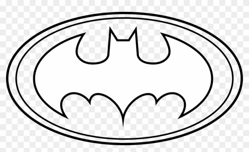 Batman Logo Outline - Batman Logo Coloring Pages, HD Png Download ...