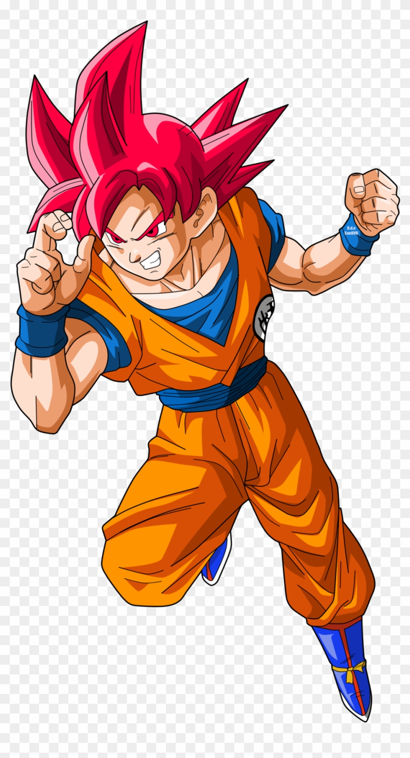 Goku Super Saiyan God PNG Image