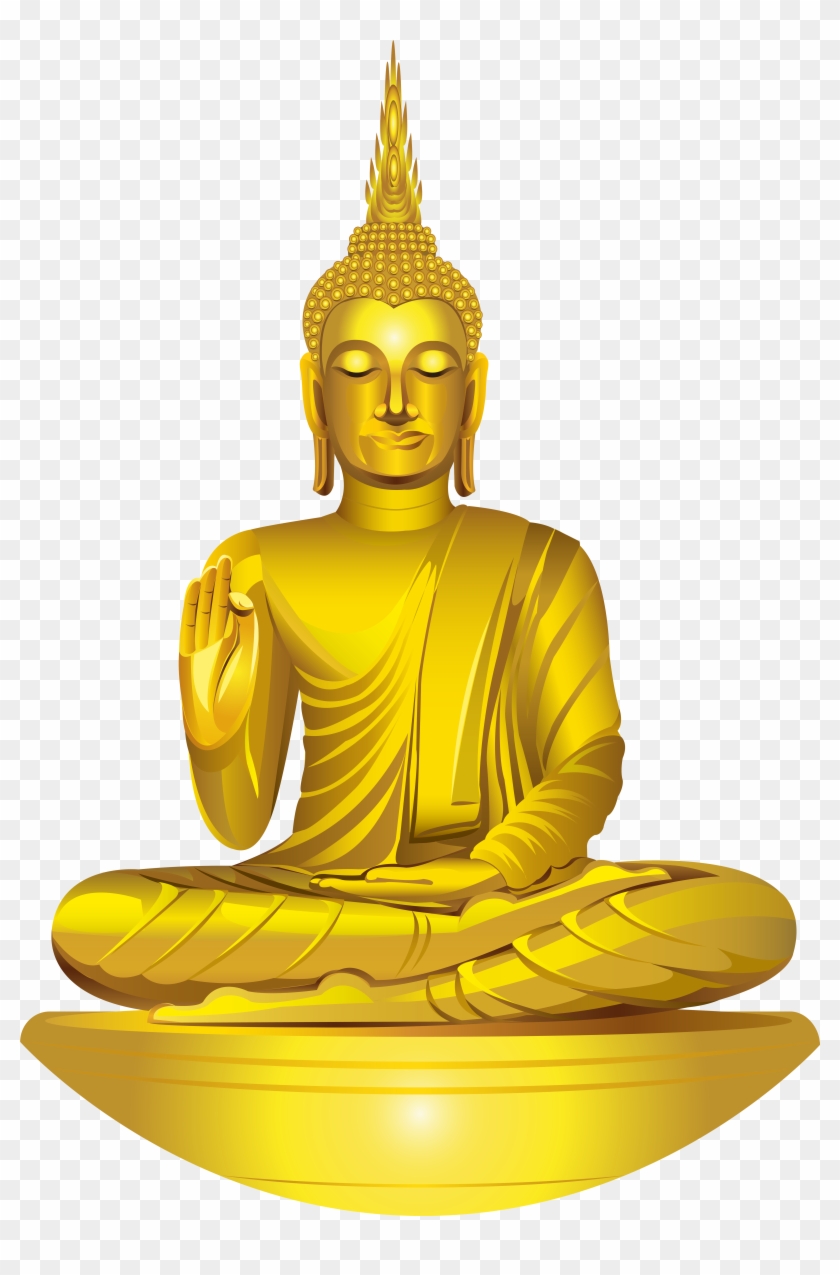 Golden Buddha Statue Png Clip Art - Clipart Buddha Png, Transparent Png ...