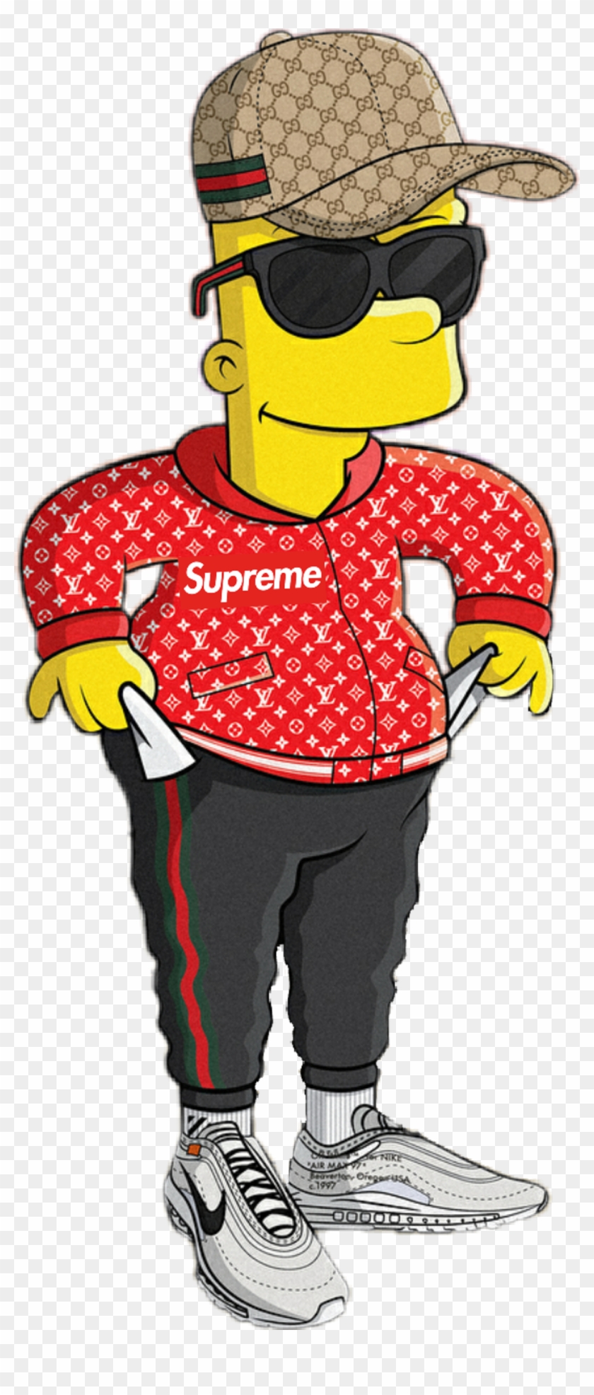 Bart Simpson Supreme Gucci Sunglasses Rich Trap Bart