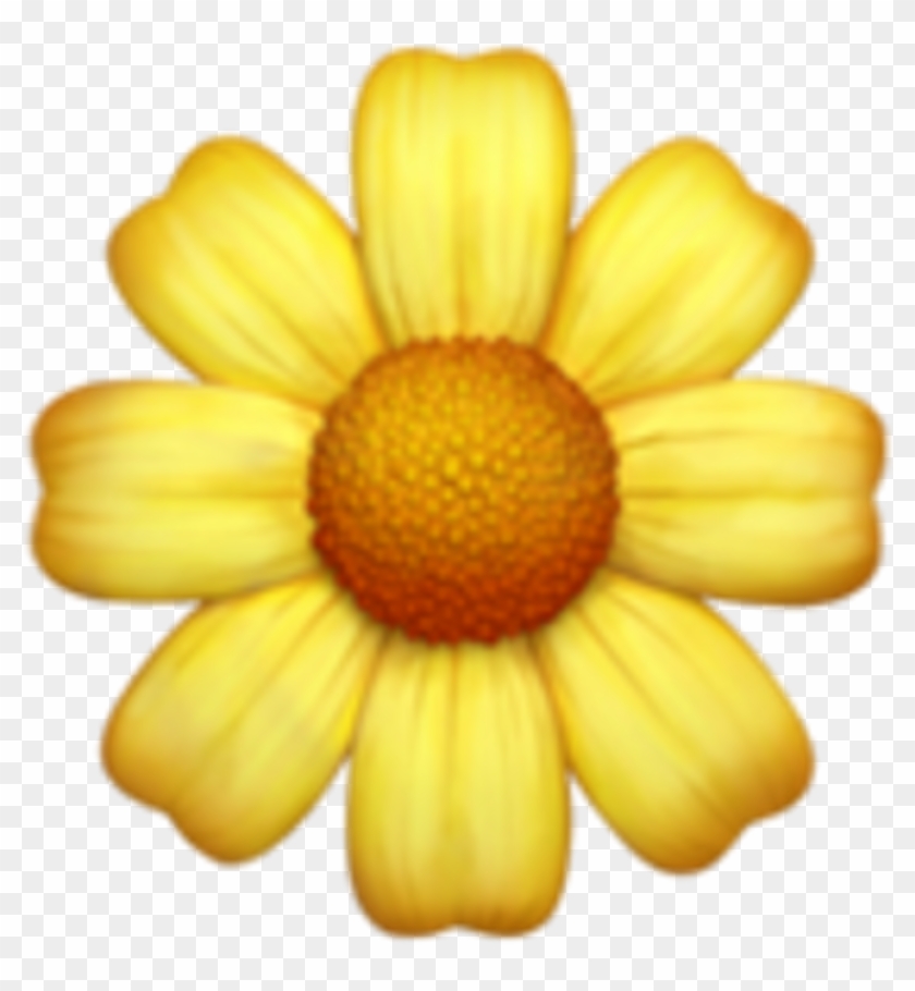 Iphone Emoji Flowers Daisy Iphone Flower Emoji Png Transparent Png 