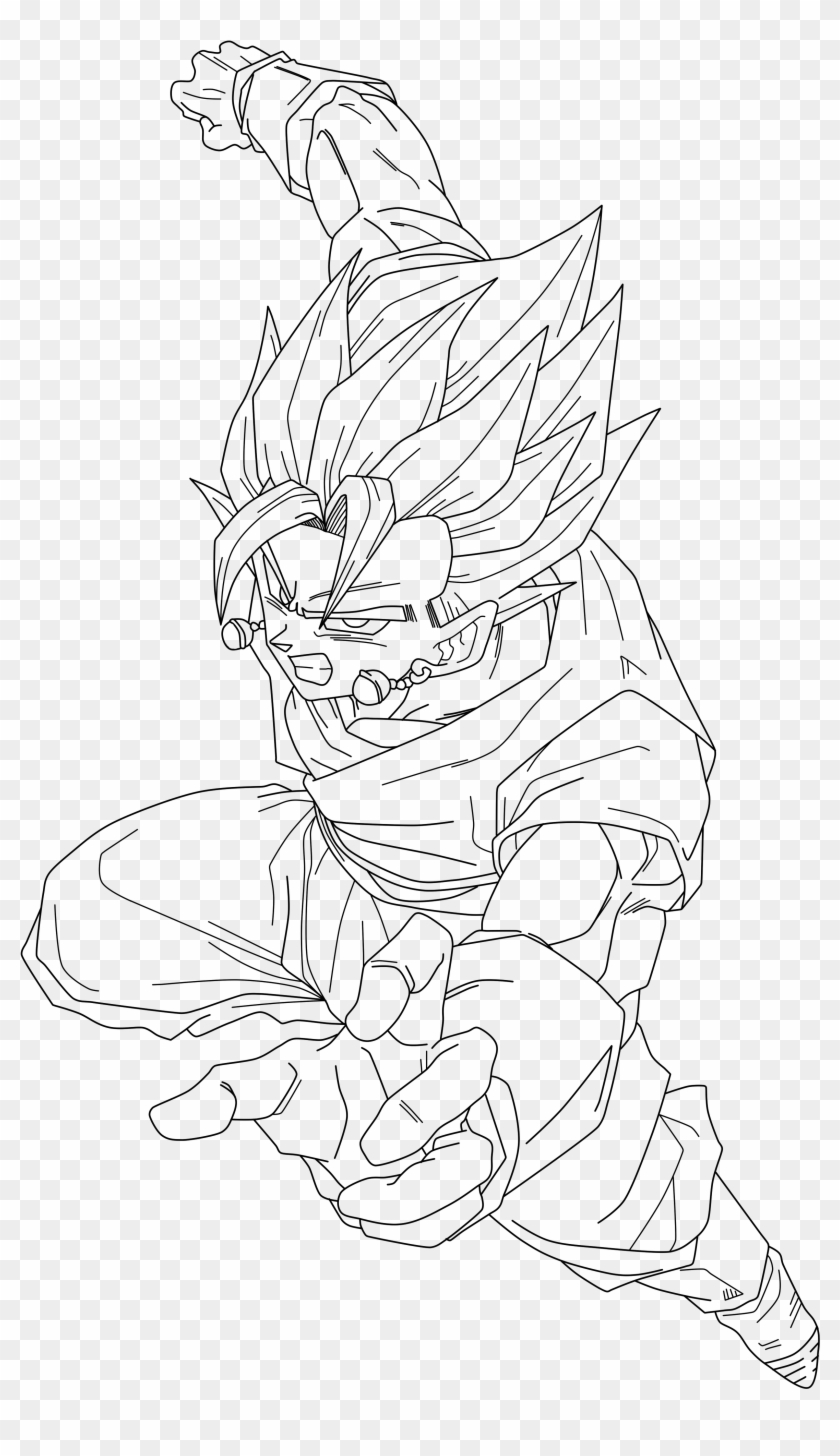 12 Vegito Lineart Ssgss For Free Download On Ayoqq Dbz