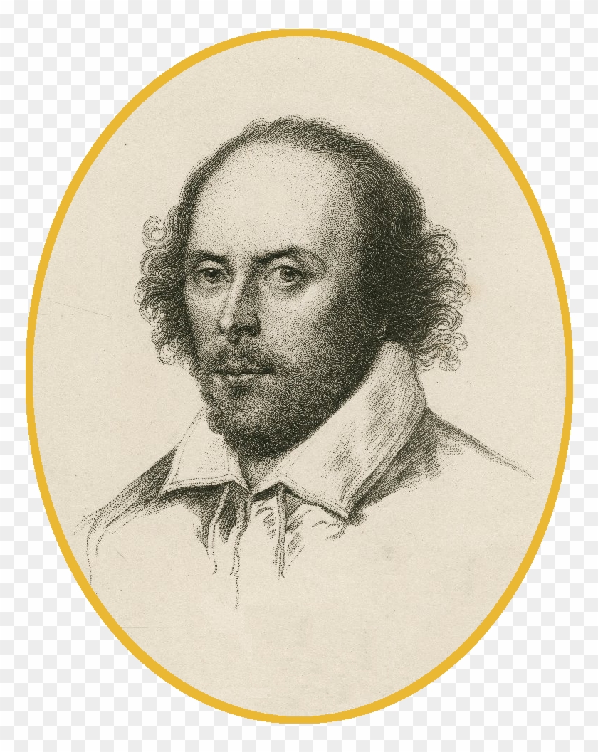 The Bard - Shakespeare Portrait Black And White, HD Png Download ...
