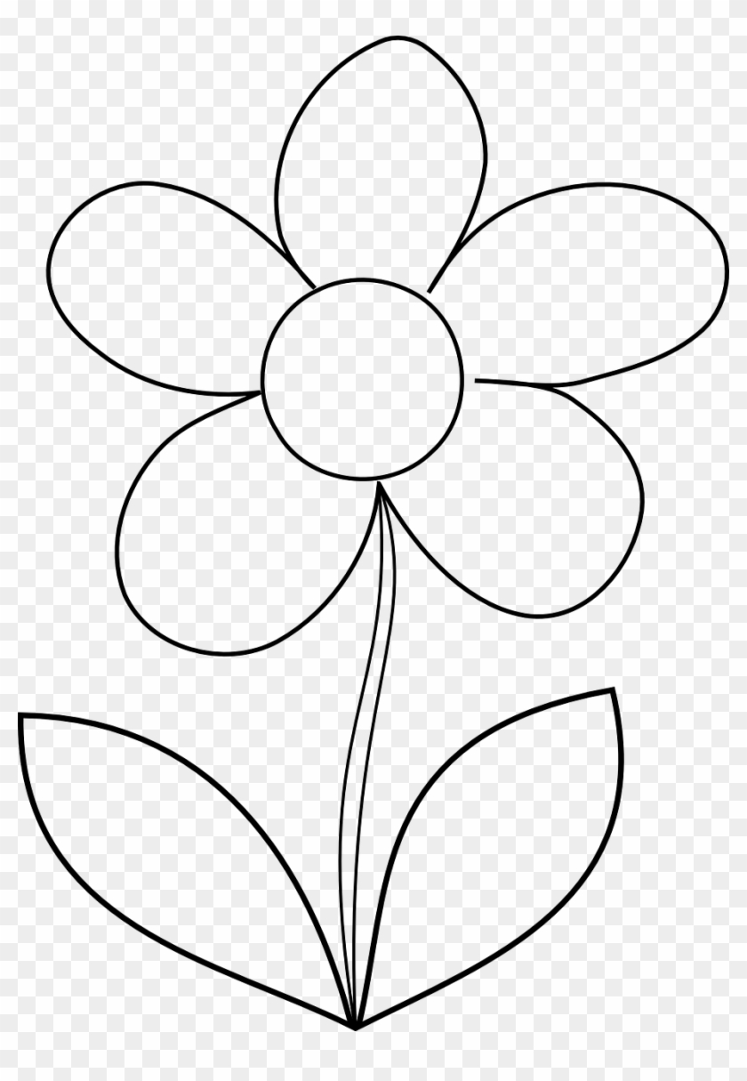 Flower Daisy Spring Outline Png Image - Easy Flower Colouring Pages