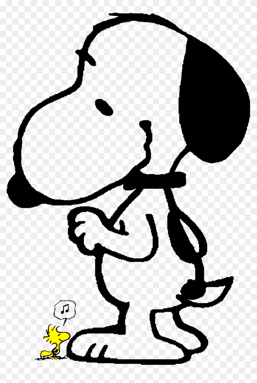 And A Tiny Woodstock Pinterest Charlie - Gambar Snoopy Hitam Putih, HD ...