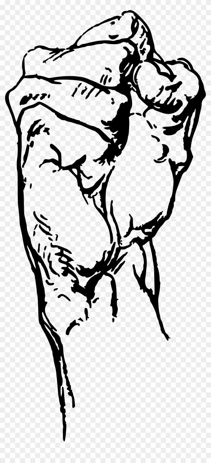 Raised up clenched fist Sketch vector illustration Stock Vector Image   Art  Alamy