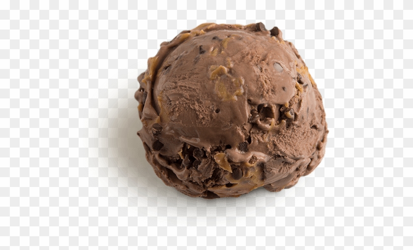 Peanut Butter Ice Cream Scooped - Scoop Of Chocolate Ice Cream, HD Png