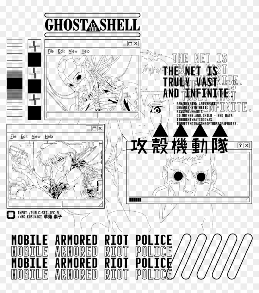Ghost In The Shell Cartoon Hd Png Download 890x966